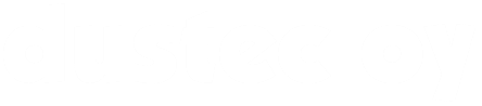 Dustec oy:n logo, valkoinen